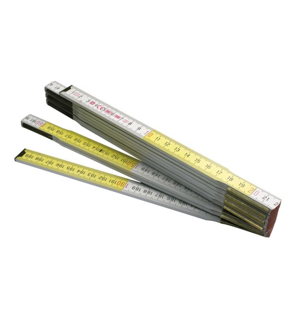 Doppiometro in legno bicolore 'ft'