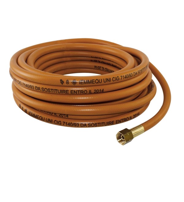 Tubo in gomma completo di raccordi e fascetta