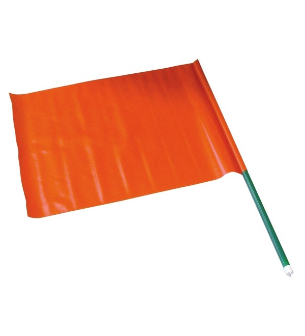 Bandiera segnaletica rosso fluo m/legno