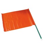 Bandiera segnaletica rosso fluo m/legno