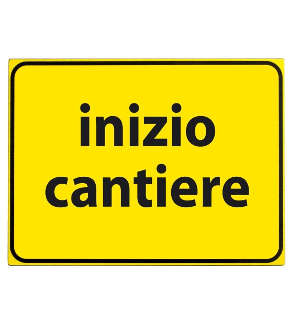 Cartello inizio cantiere 60x40cm
