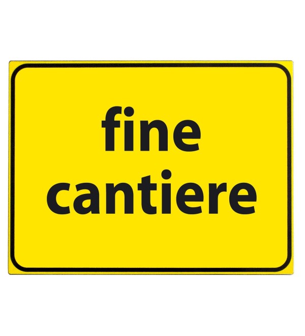 Cartello fine cantiere 60x40cm