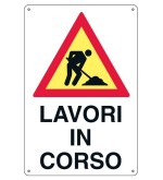 Cartello lavori in corso 43x68 cm