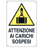 Cartello attenzione ai carichi sospesi 43x68 cm