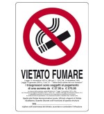 Cartello vietato fumare 30x20 cm
