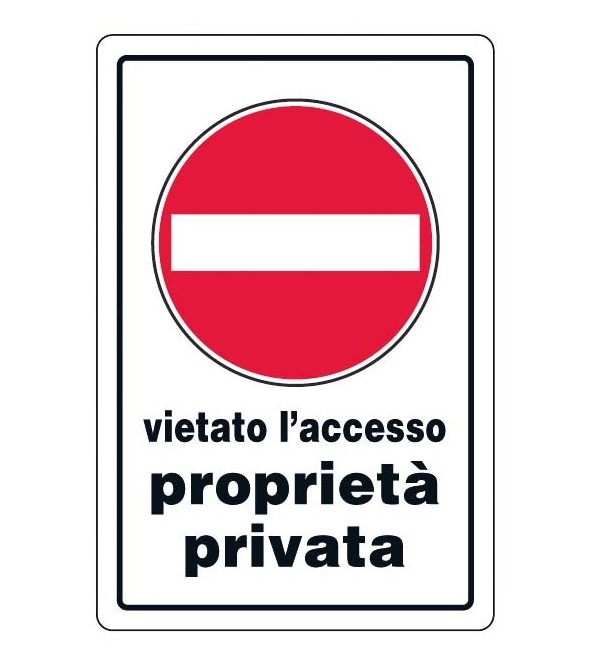 Cartello proprieta' privata 30x20 cm