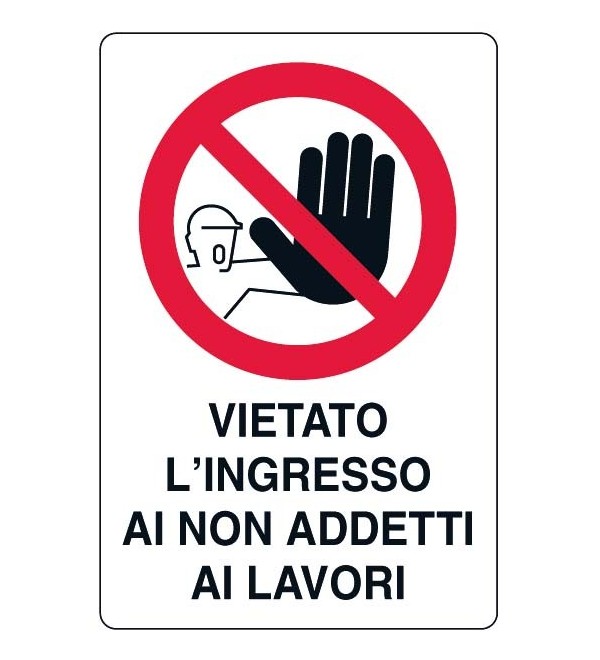 Cartello vietato l' ingresso 30x20 cm