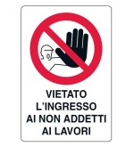 Cartello vietato l' ingresso 30x20 cm