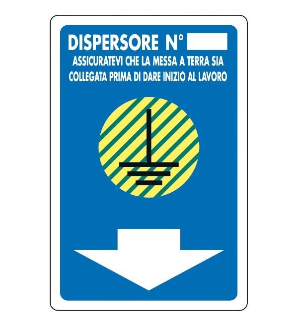 Cartello dispersore di terra 30x20 cm