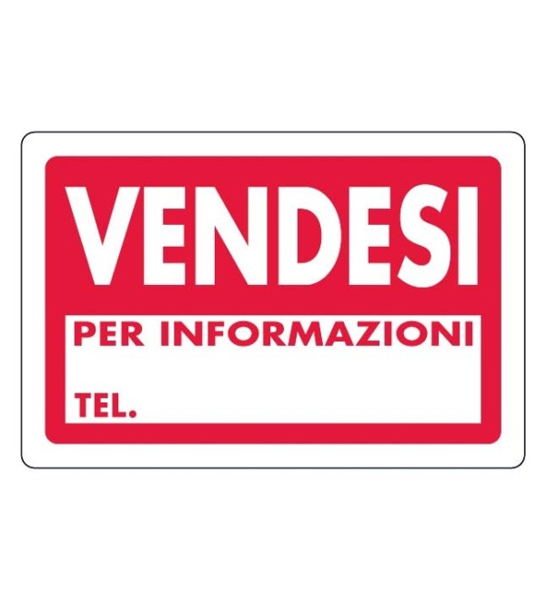 Cartello vendesi 30x20 cm