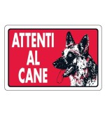 Cartello attenti al cane 30x20 cm