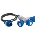 Multipla con cavo 3 prese 220v  ip67