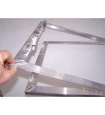 D Inspektion Schraffur für Gipskartonplatten in Aluminium mit Push-Pull-Eröffnung-System mit zentraler Stärkung der bar 80 x 80 