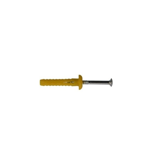 Tassello a percussione in nylon giallo testa bombata  5x30  200 pezzi