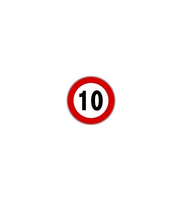 Disco limite velocita'  10 km/h