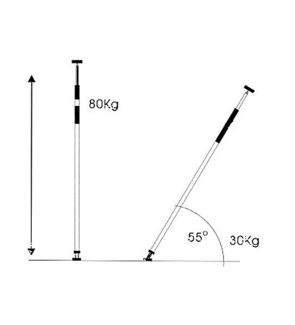 Asta telescopica di supporto fermapannelli