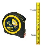 Flessometro gommato antiscivolo superprofessionale con magneti e nastro con doppia graduazione stampata fronte retro Lunghezza 5