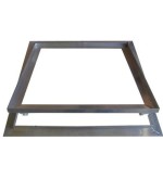 Botola dispezione per cartongesso in alluminio con sistema di apertura push pull con barra centrale di rinforzo 80x80 Chiusure3