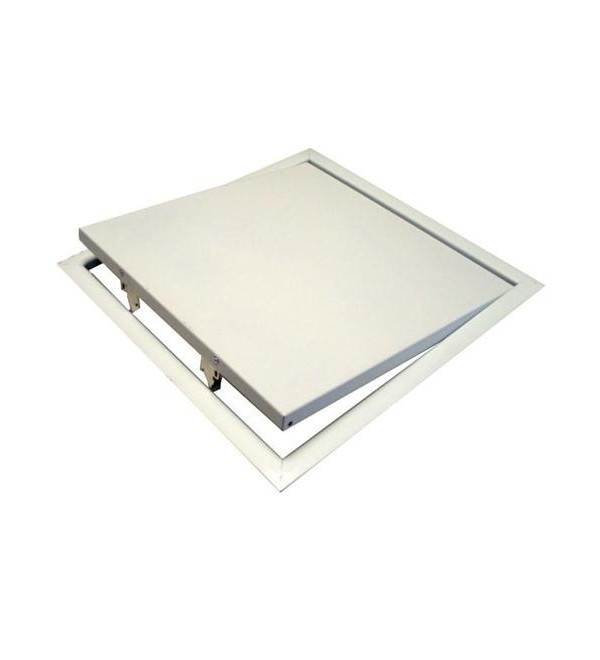 Botola dispezione per cartongesso in lamiera preverniciata bianca, con sistema di apertura push pull 40x40 Chiusure2
