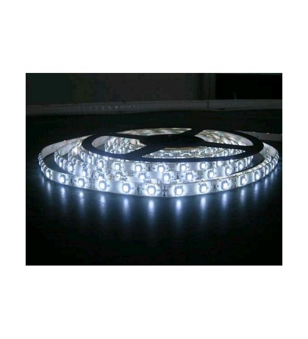 Striscia a led 9.6W 12V 5mt. (120 Led/mt.) Luce Bianca,