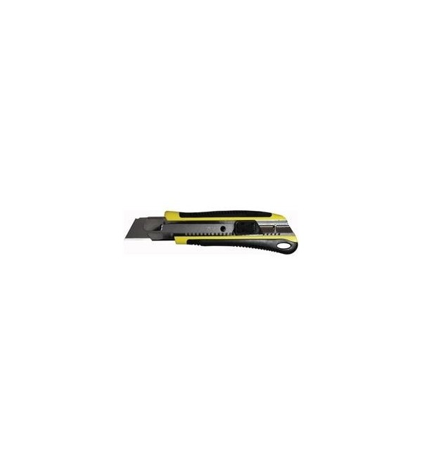 Cutter superprofessionale a guida, gommato, autobloccante e lama in acciaio H Lama 25mm
