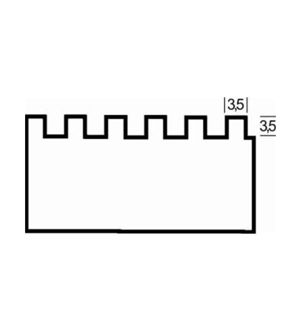 Frattone dentato manico in legno 28x12