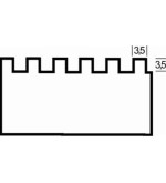 Frattone dentato manico in legno 28x12