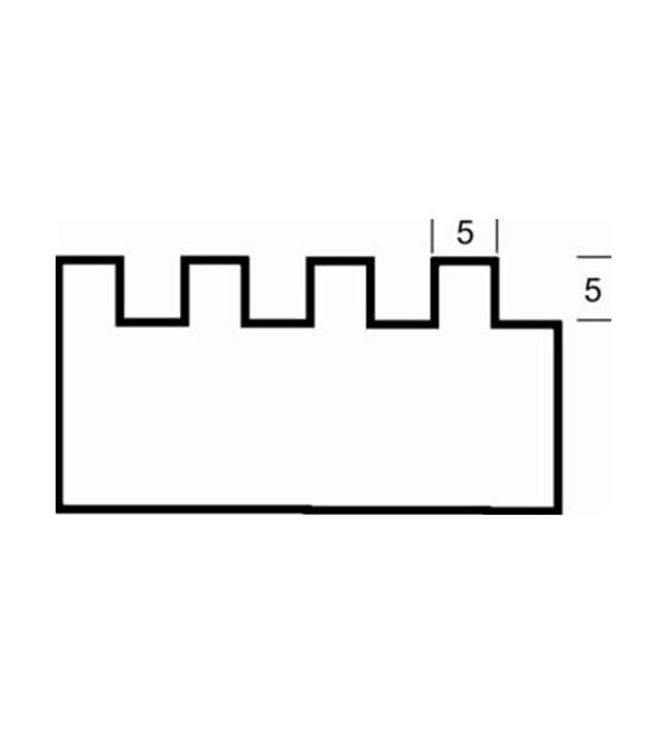 Frattone dentato manico in legno 28x12