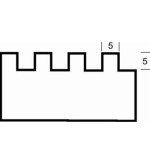 Frattone dentato manico in legno 28x12