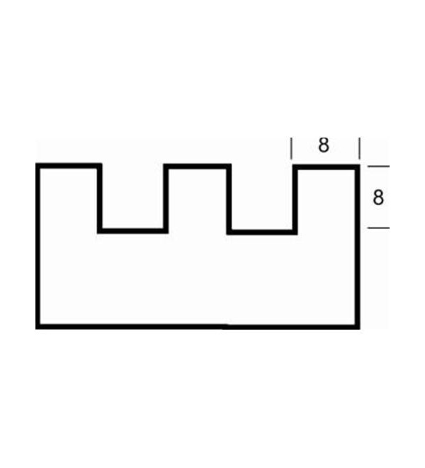Frattone dentato manico in legno 28x12