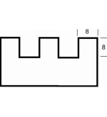 Frattone dentato manico in legno 28x12