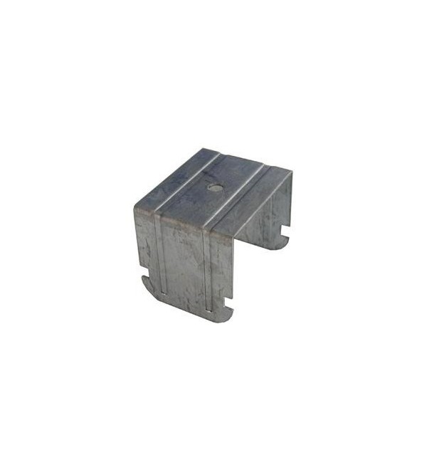 Gancio a scatto doppia struttura ad incrocio per profilo 27/50 H4,4cm schiacciato SpessoreBordo 2,6mm con filettatura M6   100 p