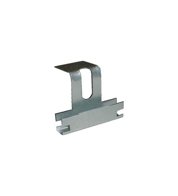 Gancio ortogonale piegato per profilo 18/50 e 27/50 H3,5cm arrotondato SpessoreBordo 4mm   100 pezzi