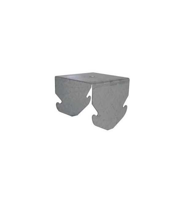 Gancio a scatto per doppia struttura per profilo 27/60 H5,5cm Bordo arrotondato Spessore 4mm   100 pezzi