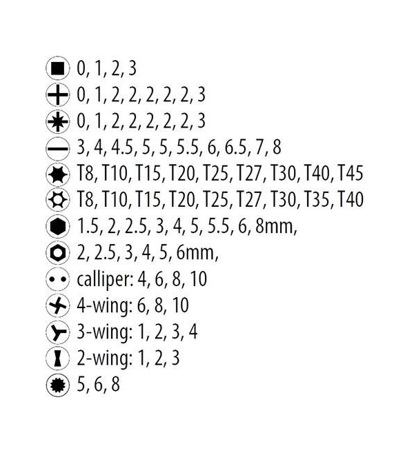 Cassetta porta inserti con impronte ed inserti