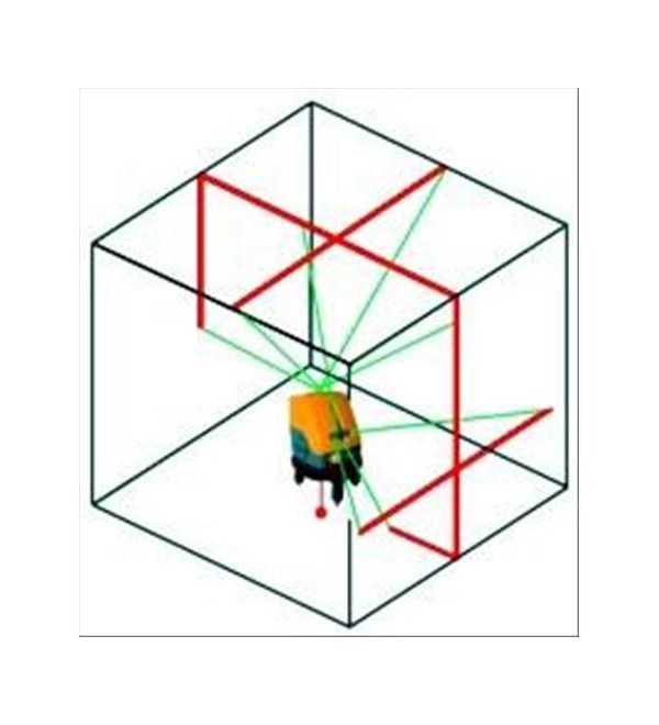 Livello laser autolivellante squadro a parete + squadro a soffitto + piombo