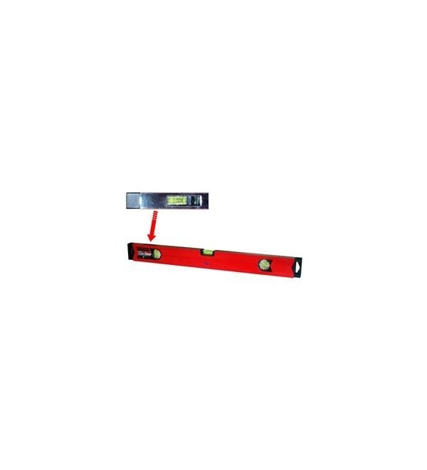Livella in alluminio professionale magnetica tripla bolla  Dim. 80cm
