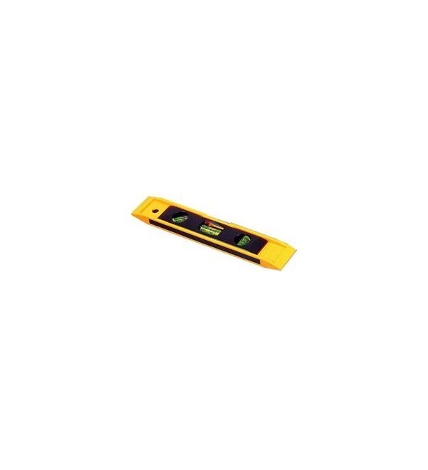 Livella in alluminio Torpedo tripla bolla magnetica  Dim. 23cm