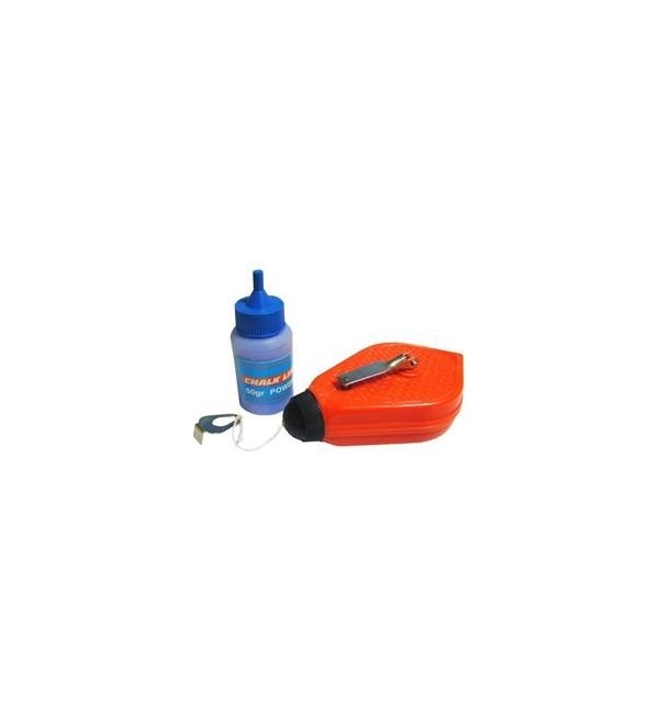 Set Tracciatore con flacone polvere blu in blister Lunghezza filo 30 mt.
