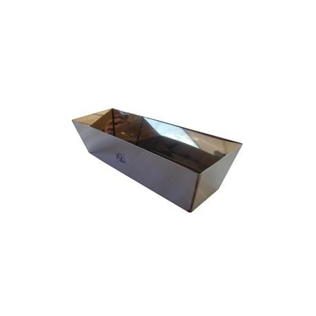 Vaschetta rettangolare professionale in acciaio portastucco 36,3x11x7
