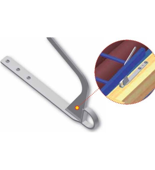 Gancio piano sottotegola  per scala