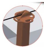 Passante fune per colonnina intermedia (linea vita)
